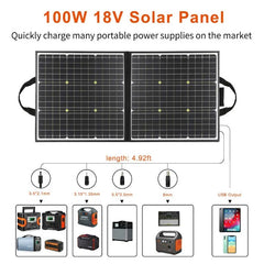 SP 18V 100W Foldable Solar Panel