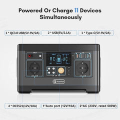 P63 500W 520Wh 140400mAh Portable Power Station